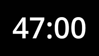 47 MINUTE TIMER - No Sound - Full HD 1080p - COUNTDOWN