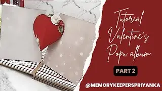 How to make a  pop up heart/ Valentines pop up album Part 2