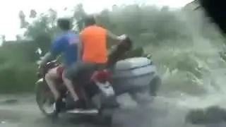 Погоня ДПС за мотоциклом