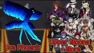 Ice Phoenix vs Upper Moons + Muzan and Demon King Tanjiro | Minecraft Mob Battle