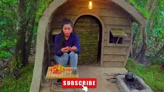 Surviving the night alone in the mountains: Building shelter, camping, encountering wildlife!