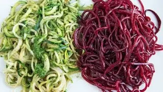 Vegetable Noodles with a Spiralizer and Making Pesto