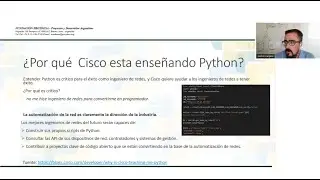 Por qué Cisco esta Enseñando Python