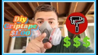 Grip Tape stencil from dollar tree (DIY)