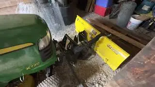 Removing a plow from a John Deere X720