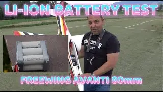 Testing li-ion battery pack in my Freewing Avanti