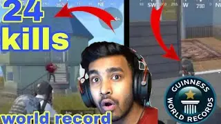 pubg mobile lite| 1vs4 no healing challenge +world record 24 kills🔥🔥🔥
