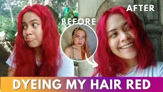 DYEING MY HAIR RED AT HOME (DIY) USING SUNBRIGHT SERIES