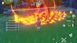 Anemo God showing his wrath on some hilchurls.