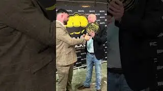 Mick Terrill BKFC Heavyweight Champ has belt pinched 😂