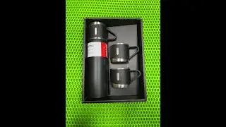 Набор Vacuum flask set Термос 500 мл. с 3 кружками. Держит температуру 12 часов!