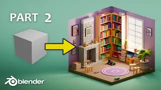 Blender 3D - Isometric COZY ROOM | Part 2 | Blender Tutorial