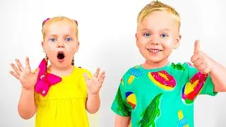 Alex Play Hide and Seek with Gaby and Magic Cloak | Playing Pie Face Sky High Game