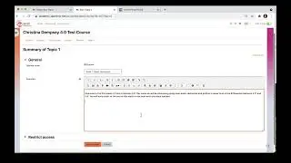 Moodle 4.0 Tutorial Videos-Creating a Topic Summary