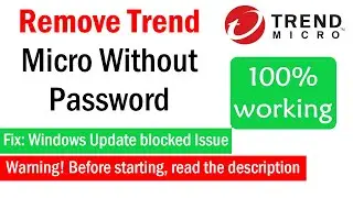 Uninstall Trend Micro Officescan Without Password | Remove Trend Micro Officescan Without Password