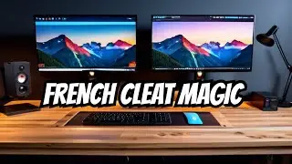 Clever Dual Monitor Setup with French Cleat System