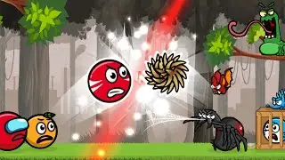 Новый красный шарик 4.Red Hero Ball 4 уровни 1-6. Прохождение игры красный шарик.Игра red hero ball.