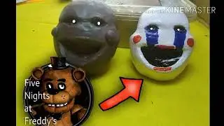 Как сделать маленькую маску Марионетки из игры Пять ночей с Фредди 2.