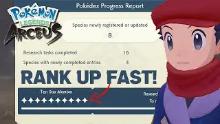 How To Rank Up FAST in Pokemon Legends Arceus (Ten Star Member)