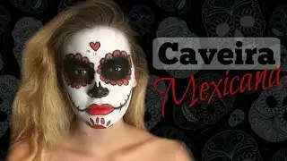 TUTORIAL - Maquiagem CAVEIRA MEXICANA Halloween 2017- Sugar Skull | Lidia Barbosa