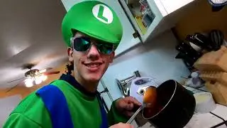 Mario & Luigi Eat Hot Pasta