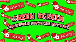 Green Screen - Christmas Subscribe Buttons (GST)