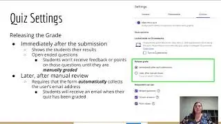 Google Forms Quiz Settings