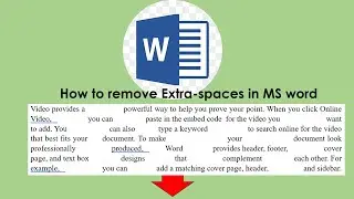 Removing Extra spaces in MS Word