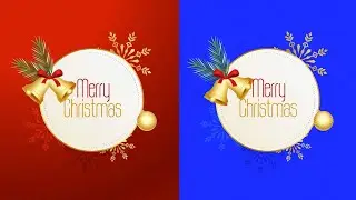Beautiful Merry Christmas wishes video and motion design, Full HD (1920x1080) green screen