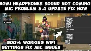 BGMI wifi  headphone mic sound not coming  permanent solution 100% working | BGMI mic issues fix