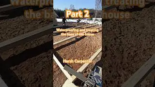 Waterproofing And Antiseptic Treatment Of The Base Of A Frame House 