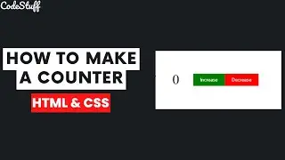 How to make a Counter with HTML, CSS and JavaScript