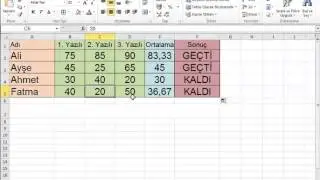 Excel - EĞER Komutu