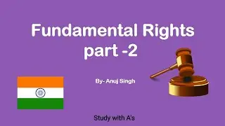Fundamental rights ( part 2) | Study with A's | Hindi