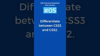 Difference between CSS3 and CSS2 | CSS Interview Questions and Answers Part - 5 #shorts #trending