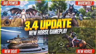 3.4 UPDATE IS HERE 😱 WEREWOLF AND BAT POWERS , NEW VEHICLE HORSE / 3.4 UPDATE GAMEPLAY FIRST LOOK