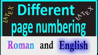 Page numbering in Latex