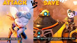 Kit Cuts Rivet's Arm Off vs Kit Saves Rivet - Ratchet And Clank Rift Apart 2021 Ps5