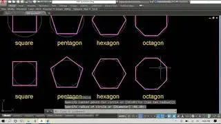 How to: Draw Pentagons, Hexagons & Octagons Using the Polygon Command in AutoCAD