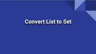 Convert List to Set | One-liner Java Code 