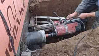 Сверление бетона ФБС 400 мм коронкой  Ф200 мм