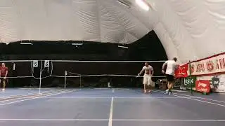 Badminton points with tweeners and behind the back shots
