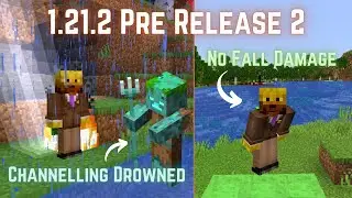 Drowned Enchanted Tridents & Slime Block Fall Damage Fixed - Minecraft 1.21.2 Pre-Release 2 Overview
