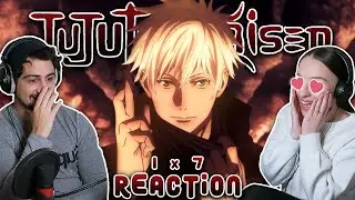 GOJO IS 🤤😍! Jujutsu Kaisen 1x7 REACTION! | 