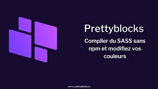 PrettyBlocks - Compiler du SASS sans NPM !