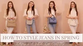 How to Style Jeans for Spring Summer 2022 ~ Feminine & Girly Jeans + a Nice Top Outfits | Molly Jo