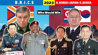 BRICS vs Japan & South Korea & North Korea Military Power Comparison 2023 | Who Would Win
