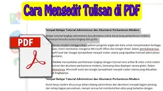 Cara Mengedit Tulisan di PDF