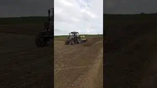 МТЗ-82 посев сеялкой Омичка. Закончили посев гороха
