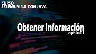 🚀🔴Capitulo 11 - Selenium 4.0 - Obtener Información